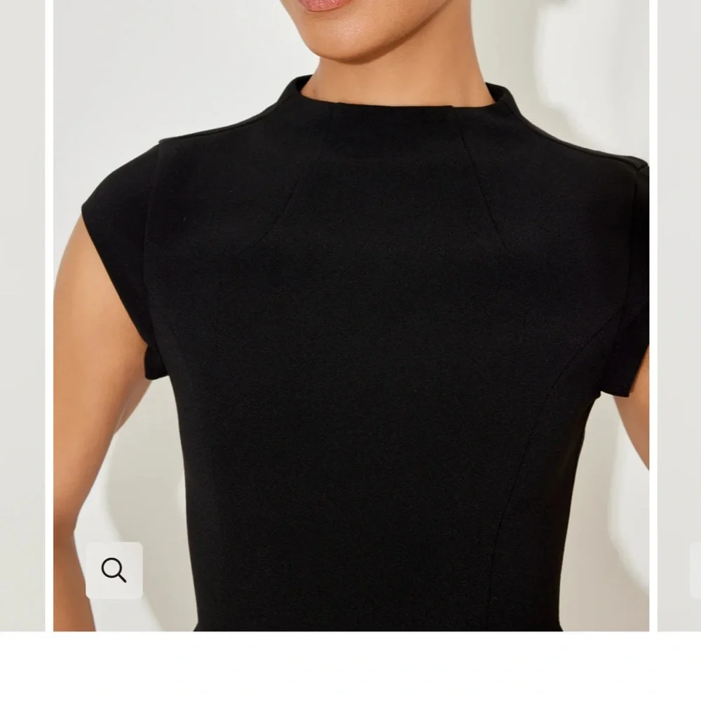 Odd Muse Black Sleeveless Mini Dress- Ultimate Muse Cap Sleeve Mini Dress - Picture 3 of 9